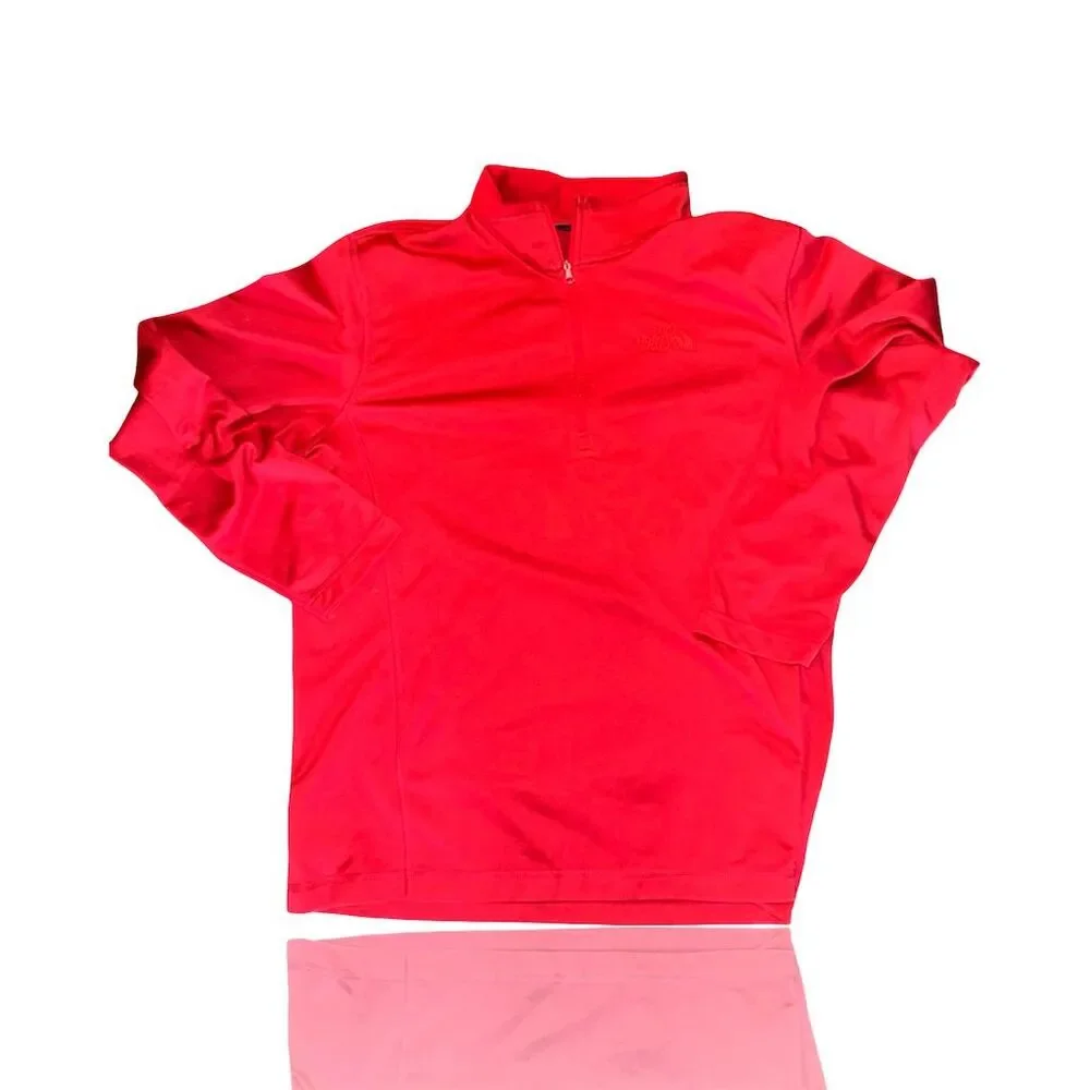 The North Face Men's 1/4 Zip Pullover Sweater Red Size L: Like New
